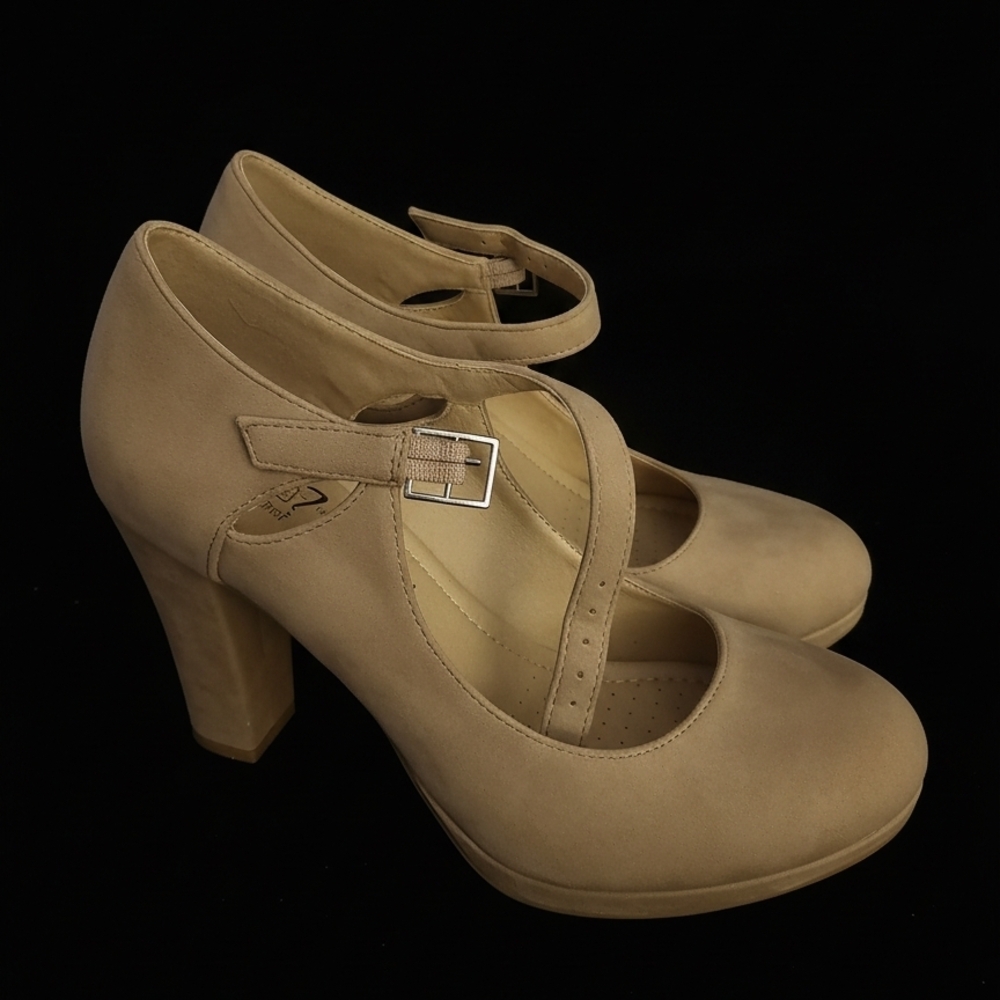 Y-Not Beige Women's Heels with Strap